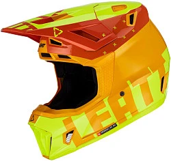 Leatt Kit Moto 7.5 V23 Citrus шлем кроссовый + Velocity 4.5 мотоочки