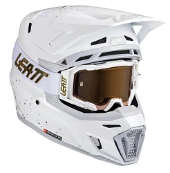Leatt Kit Moto 8.5 V25 White шлем кроссовый + Velocity 5.5 мотоочки