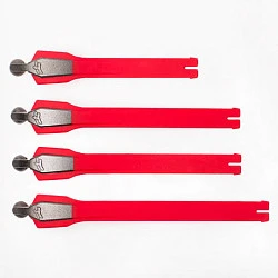 Fox Instinct Strap Kit стрепы к мотоботам, красно-белый (4 шт.)
