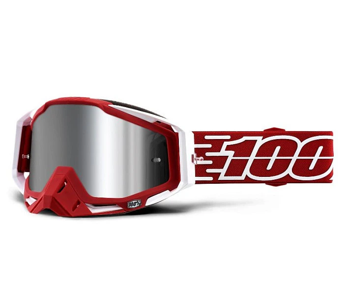 100% Racecraft Plus Gustavia Injected Silver Flash Mirror Lens мотоочки