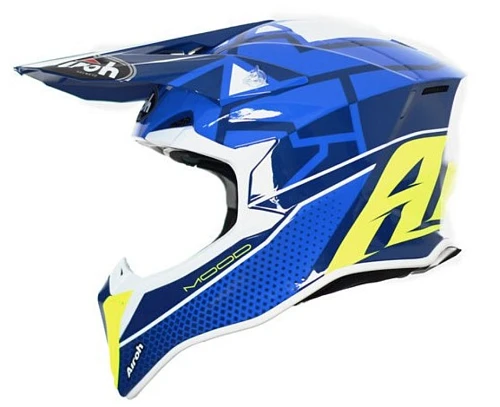 Airoh Wraap Mood Blue Gloss шлем кроссовый детский