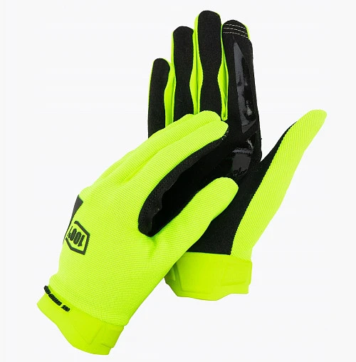 100% Ridecamp Fluo Yellow мотоперчатки, желтый