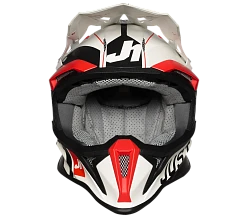 Just1 J18 Virtual Fluo Red-White шлем кроссовый