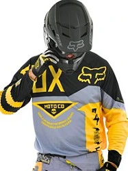 Fox Racing 360 Machina джерси, черно-серо-желтый