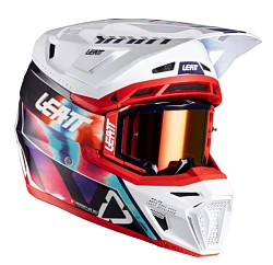 Leatt Kit Moto 8.5 V26 Royal шлем кроссовый + Velocity 5.5 мотоочки