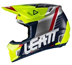 Leatt Kit Moto 7.5 V22 Lime шлем кроссовый + Velocity 4.5 мотоочки