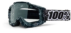 100% Accuri мотоочки, черно-белый, прозрачная линза
