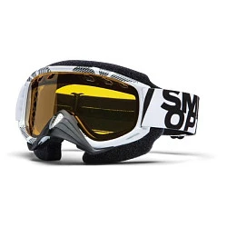 Smith Snow Fuel V.1 Max White-Black Static Yellow очки снегоходные, бело-черный, двойная вентилируемая линза