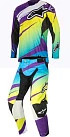 Alpinestars Techstar Venom комплект кросс, зелено-сине-бордовый