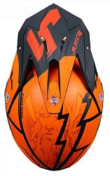 Just1 J39 Poseidon Fluo Orange Red Black шлем кроссовый