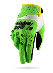 100% Airmatic мотоперчатки, салатовый