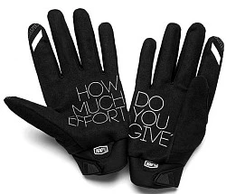 100% Brisker Black/Black мотоперчатки, черный