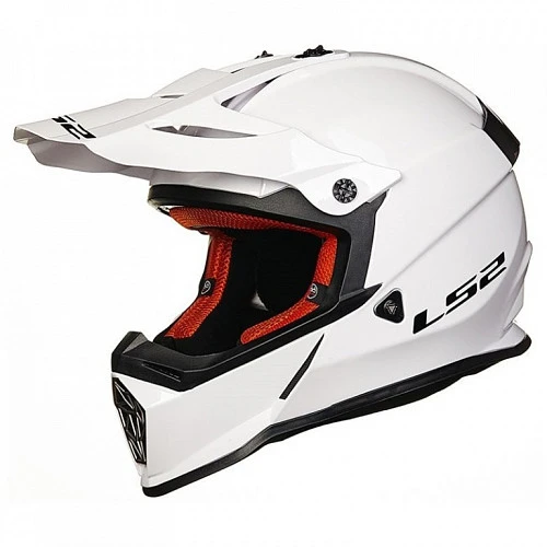 LS2 MX437 Fast Solid шлем кроссовый, белый