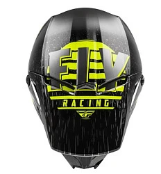 Fly Racing Kinetic K120 2020 шлем кроссовый, серо-черно-салатовый