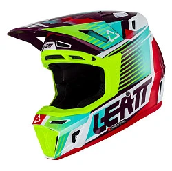 Leatt Kit Moto 8.5 V23 Neon шлем кроссовый + Velocity 5.5 мотоочки