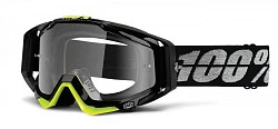 100% Racecraft Stealth/Clear Lens мотоочки,черный, прозрачная линза
