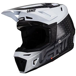 Leatt Kit Moto 8.5 V24 Black/White шлем кроссовый + Velocity 5.5 мотоочки