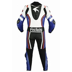 First RS2 кожаный комбинезон с защитой, красно-бело-синий