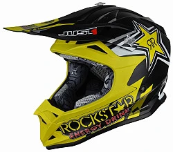 Just1 J32 Rockstar шлем кроссовый детский, черно-желтый