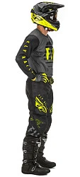 Fly Racing Kinetic K220 2020 комплект, серо-черно-салатовый