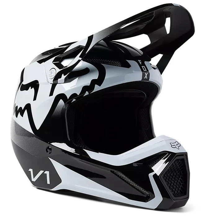 Fox Racing V1 Leed Youth Black/White шлем подростковый