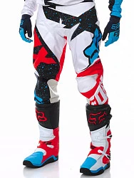Fox Racing 180 Nirv мотоштаны, бело-черно-красный