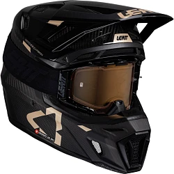 Leatt Kit Moto 9.5 Carbon V25 Black шлем кроссовый + Velocity 6.5 мотоочки