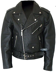 First M771 SKULL Косуха мужская кожаная с черепом