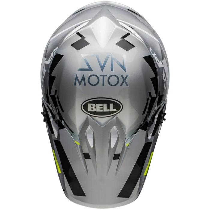 Bell MX9 Mips Seven Equalizer Gloss шлем кроссовый, серо-черно-желтый