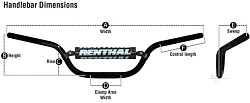 Renthal Road Ultra Low руль кроссовый 7/8 (22мм), серебристый (758-01-SI)