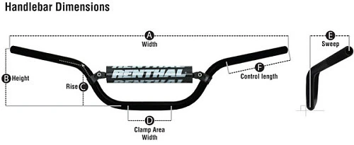 Renthal Road Ultra Low руль кроссовый 7/8 (22мм), серебристый (758-01-SI)