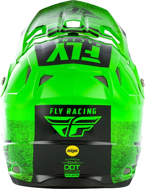 Fly Racing Toxin MIPS Embargo шлем кроссовый, зелено-черный