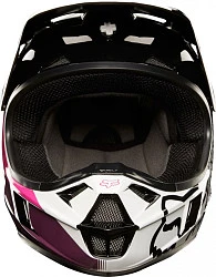 Fox Racing V1 Halyn 2018 Youth шлем подростковый, черно-малиново-белый