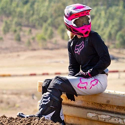Fox Racing 180 Mata Womens 2019 комплект женский, черно-розовый