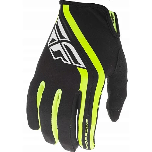 Fly Racing Windproof Lite 2021 мотоперчатки, черно-желтый