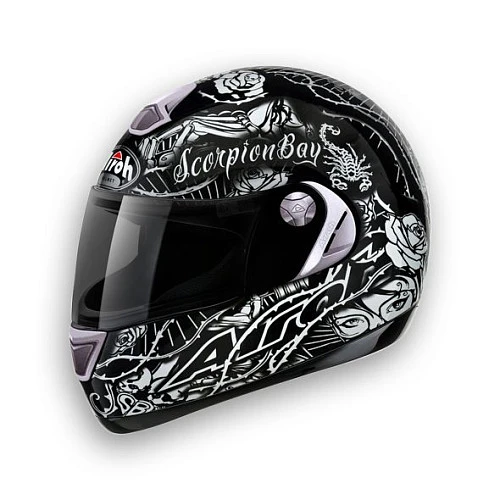 Airoh Aster-X Scorpion Bay шлем интеграл, черно-белый