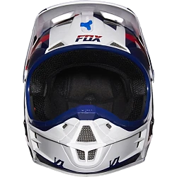 Fox Racing V1 Mako шлем кроссовый, сине-бело-красный