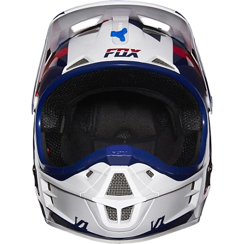 Fox Racing V1 Mako шлем кроссовый, сине-бело-красный