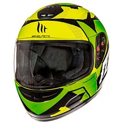 MT Thunder Kid Torn шлем интеграл детский, зелено-желтый (б/у)