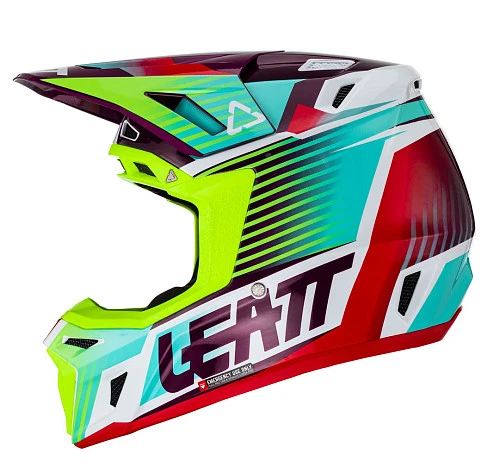 Leatt Kit Moto 8.5 V23 Neon шлем кроссовый + Velocity 5.5 мотоочки