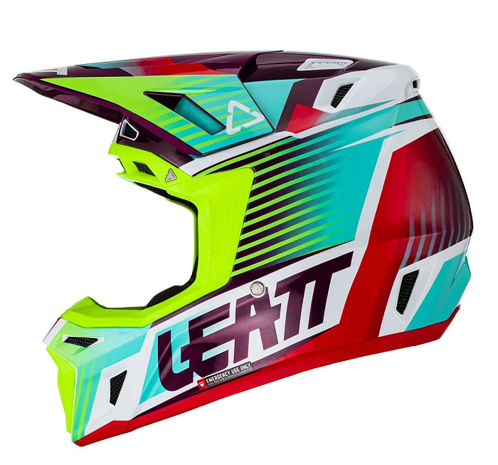 Leatt Kit Moto 8.5 V23 Neon шлем кроссовый + Velocity 5.5 мотоочки