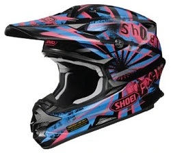 Shoei VFX-W Dissent TC-7 шлем кроссовый, розово-синий