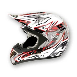 Airoh Runner Spartan шлем кроссовый, черно-бело-красный