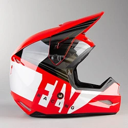 Fly Racing Kinetic K220 2020 шлем кроссовый, красно-черно-белый