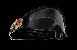 100% Strata Black Mandarina мотоочки черно-оранжевый, прозрачная линза