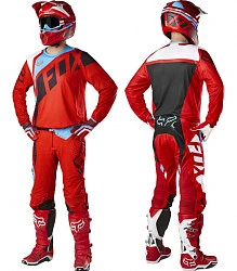 Fox Airline Seca 2017 мотоперчатки, красно-белый