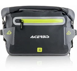 Acerbis No Water Black/Grey, сумка на пояс водонепроницаемая, 4L, черно-серый
