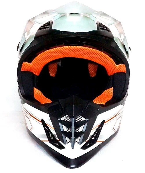 Ataki SC-16 Rift шлем кроссовый, бело-оранжевый
