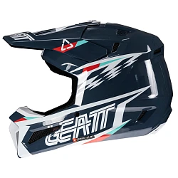 Leatt Kit Moto 3.5 V25 Blue шлем кроссовый + Vizion 3.5 мотоочки