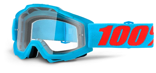 100% Accuri Acidulous Cyan Lens мотоочки, красно-голубой